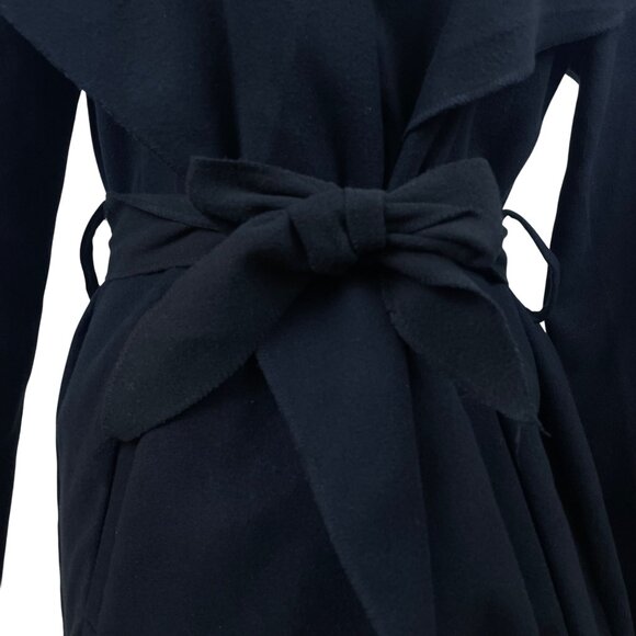 Ambiance Womens Black Polyester Belted Open-Front Coat Size M - Picture 6 of 10